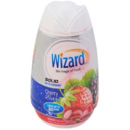 12 Bulk Air Freshener 7.8oz Solid Adjustable Wizard Cherry Berry