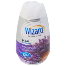 12 Bulk Air Freshener 7.8oz Solid Adjustable Wizard Freshly Picked Lavender