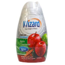 12 Bulk Air Freshener 7.8oz Solid Adjustable Wizard Apple Cinnamon