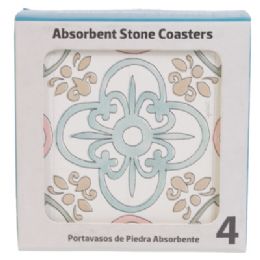 12 Bulk Coaster 4pc Set Country Cottage Tile Thirstystone