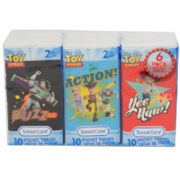 48 Bulk Pocket Tissue 6pk Toy Story Disney 2ply - 10ct White