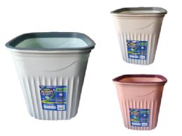 24 Bulk Trash Can W/bag Holder 8.5x8.1x10" H