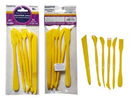 96 Bulk V Sculpting Tools 6-Piece Yellow 6" Long