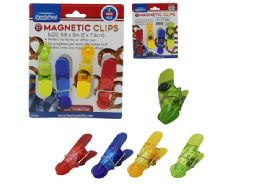 96 Bulk MAGNETIC CLIPS 4-Piece SET 4 Assorted 0.8" X3" Wide