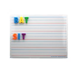 24 Bulk 9" X 12" Magnetic, Red & Blue Ruled, TwO-Sided, Dry Erase Learning Mat