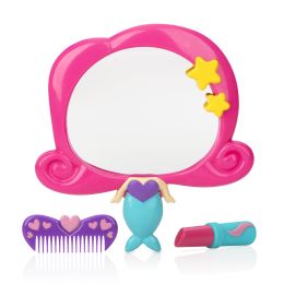 8 Bulk Nuby Magical Mermaid Bath Toy Set -Mirror, Comb, Lipstick Squirt Toy
