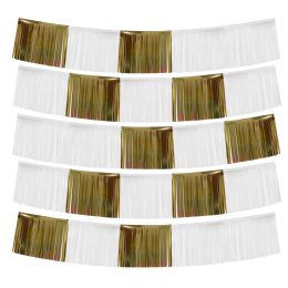12 Bulk Metallic Fringe Banner 60 inch 9pc/set - Gold