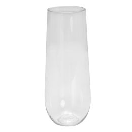 6 Bulk Plastic Stemless Champagne Flutes 12pc/pvc - Clear