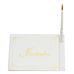 12 Bulk "invitados" Guest Book With Pen In Spanish