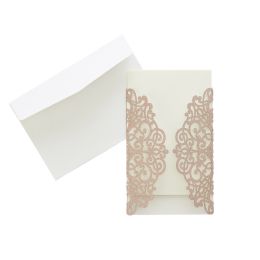 12 Bulk Invitation Cards 8pc/bag - Rose Gold