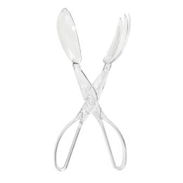 24 Bulk Plastic Serving Scissor Tong - Clear