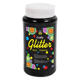 24 Bulk Fine Glitter Bottle 1 Lbs - Black