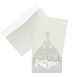 12 Bulk Invitation Cards 8pc/bag - Silver