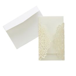 12 Bulk Invitation Cards 8pc/bag - White
