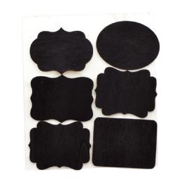 72 Bulk Chalkboards With Adhesive 6pc/bag