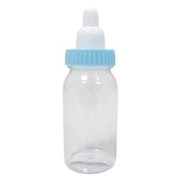60 Bulk Plastic Favor Baby Bottle Blue 4 1/4 inch 12pc