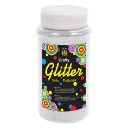 24 Bulk Fine Glitter Bottle 1 Lbs - White
