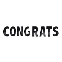 Bulk Yard Sign congrats 24 inch - Black