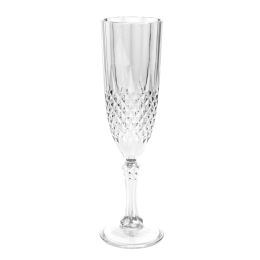4 Bulk Premium Plastic Champagne Flutes 8pc/pacK- Clear