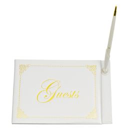 12 Bulk "guests" Guest Book With Pen In English