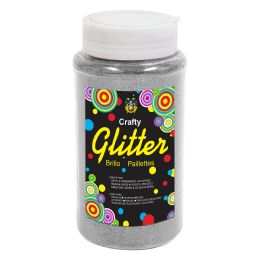 24 Bulk Fine Glitter Bottle 1 Lbs - Silver