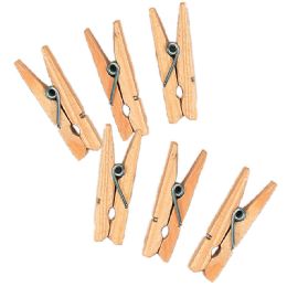 48 Bulk Wood Clothespins Natural 1 inch 36pc/bag