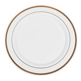 4 Bulk Disposable Deluxe Plate Set 10 inch 40pc/pack - Rose Gold