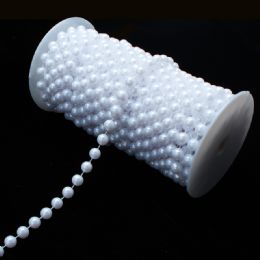 6 Bulk Pearl Rolls 10mm White