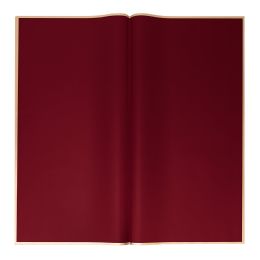 40 Bulk Floral Wrapping Paper With Gold Edge 20pc/pack - Burgundy