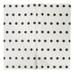 40 Bulk Floral Wrapping Paper With Polka Dots 20pc/pack - Black