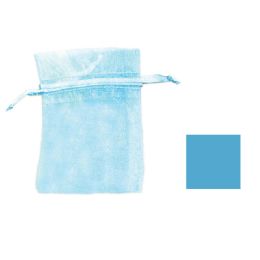 20 Bulk Organza Sheer Bags 3 inch X 4 inch - 12pcs - Aqua