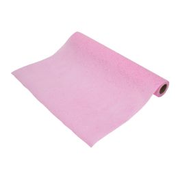 40 Bulk Embossed Nonwoven Floral Wrapping Paper Roll 21 inches X 5yd - Pink