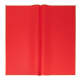 40 Bulk Floral Wrapping Paper With Gold Edge 20pc  - Red