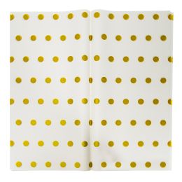 40 Bulk Floral Wrapping Paper With Polka Dots 20pc - Gold