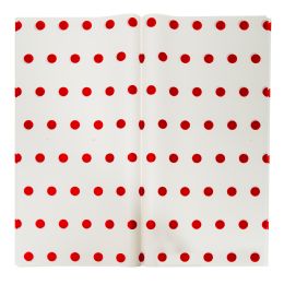 40 Bulk Floral Wrapping Paper With Polka Dots 20pc - Red