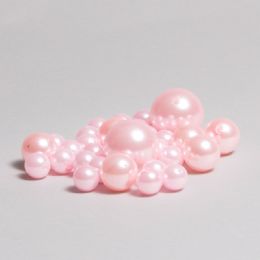 12 Bulk Assorted Sizes Pearls - Pink
