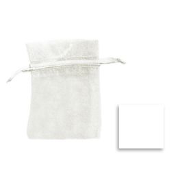 20 Bulk Organza Sheer Bags 4 inch X 5 inch  - 12pcs - White