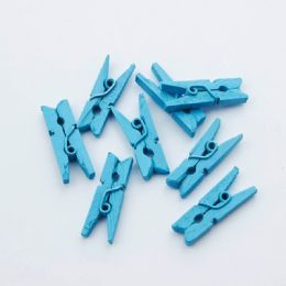 48 Bulk Wood Clothespins 1 inch 50pc/bag - Blue