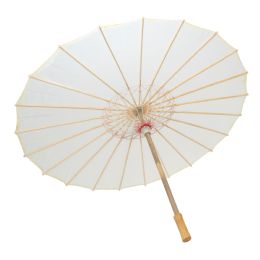 12 Bulk Nylon Parasol Umbrella 32 inch - White