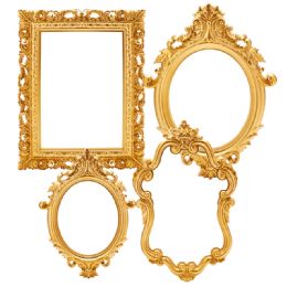 Bulk Plastic Frame 4pc/set - Gold
