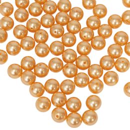 12 Bulk 20mm Craft Pearl Beads With Hole 454g/bag - Gold