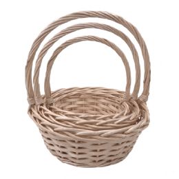 4 Bulk Wicker Baskets 3pc/set - Natural