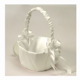 12 Bulk Wedding Basket With Satin Bow Accent