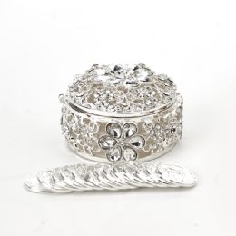 6 Bulk Arras Set For WeddingS- Rhinestone Round Box