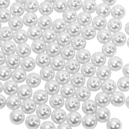 12 Bulk 20mm Craft Pearl Beads With Hole 454g- White