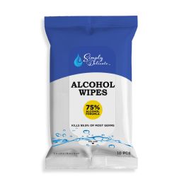 96 Bulk 75% Alcohol Disinfectant Cotton Large Wipes 10pc/pack