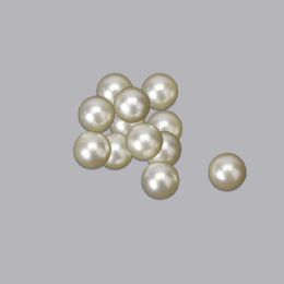 12 Bulk Pearl Beads No Hole For Table Scatters Full Round 20mm - Ivory