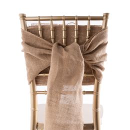 48 Bulk Burlap Chair Sash 6 in X 108 in