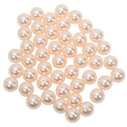 12 Bulk 20mm Craft Pearl Beads With Hole 454g - Blush