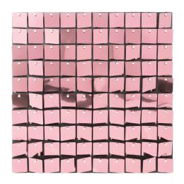 24 Bulk Square Spangle Wall Décor - Pink